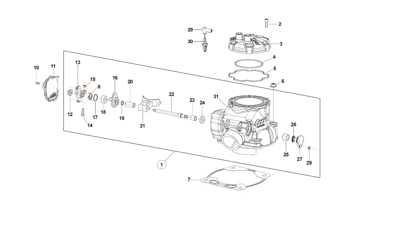 2T 300 MX/EN DE 2016 A 2018 - MOTOR - CILINDRO